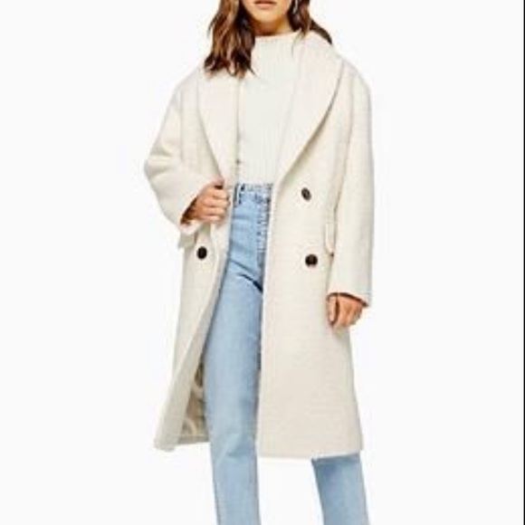 Coats | Topshop Kim Boucle Ivory Coat 